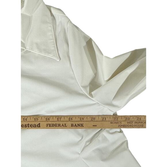 IC by Connie K Womens Cream Ivory Swing Style Jacket Size Medium Button Front - Picture 8 of 9